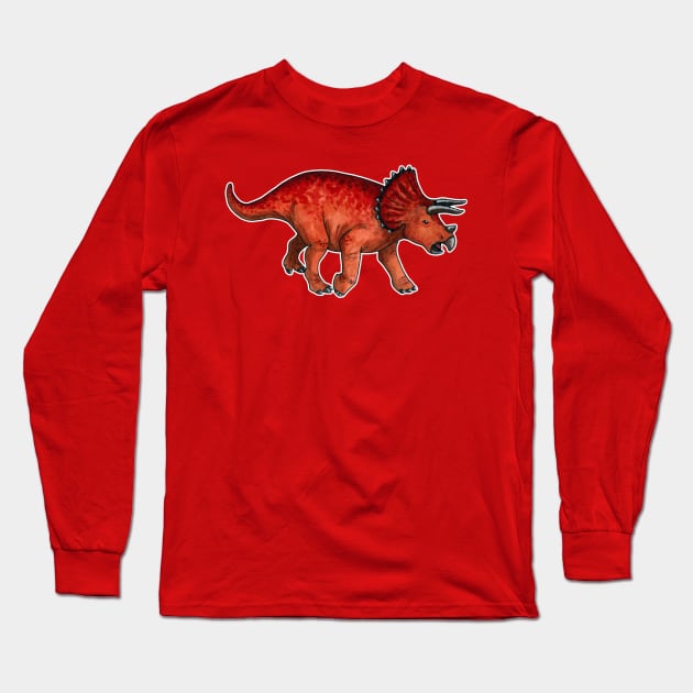 Triceratops Long Sleeve T-Shirt by Savousepate